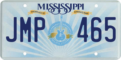 MS license plate JMP465