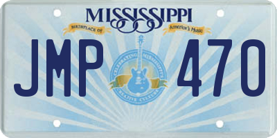 MS license plate JMP470