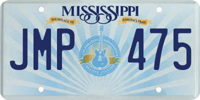 MS license plate JMP475