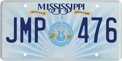 MS license plate JMP476