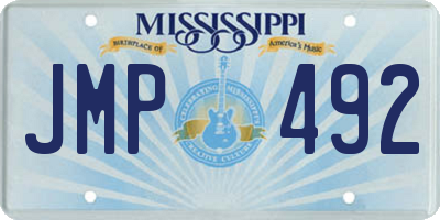 MS license plate JMP492