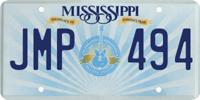 MS license plate JMP494