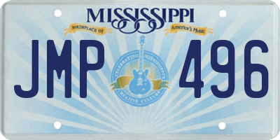 MS license plate JMP496