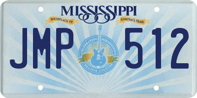MS license plate JMP512