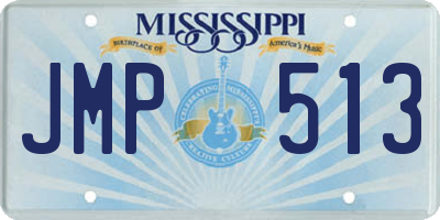 MS license plate JMP513
