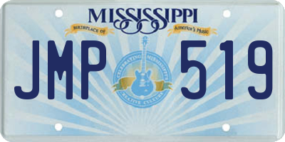 MS license plate JMP519