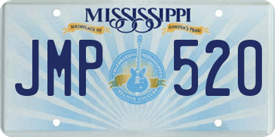 MS license plate JMP520