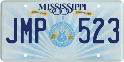 MS license plate JMP523