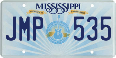 MS license plate JMP535