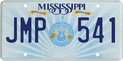 MS license plate JMP541