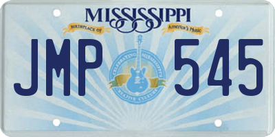 MS license plate JMP545