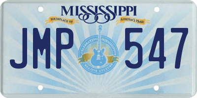 MS license plate JMP547