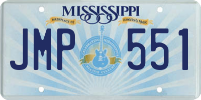 MS license plate JMP551