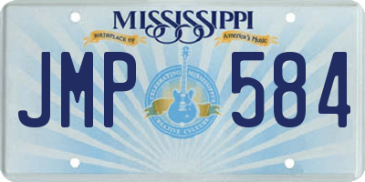 MS license plate JMP584