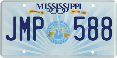 MS license plate JMP588