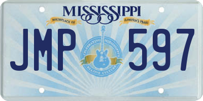 MS license plate JMP597