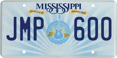 MS license plate JMP600