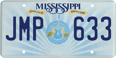 MS license plate JMP633