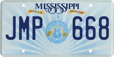 MS license plate JMP668
