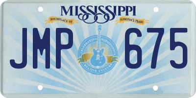 MS license plate JMP675