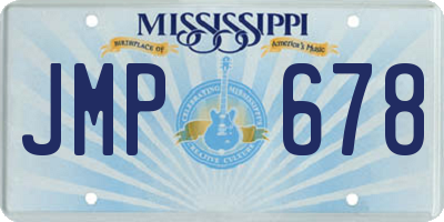 MS license plate JMP678