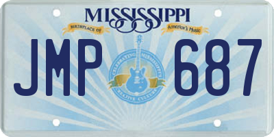 MS license plate JMP687