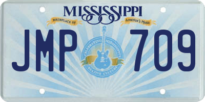 MS license plate JMP709