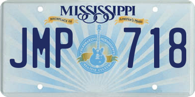 MS license plate JMP718