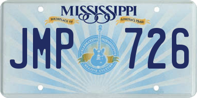 MS license plate JMP726