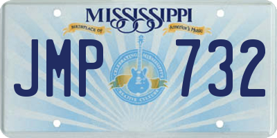 MS license plate JMP732