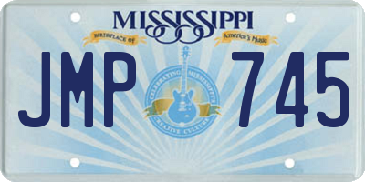 MS license plate JMP745