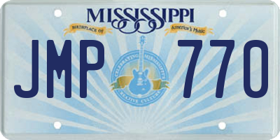 MS license plate JMP770