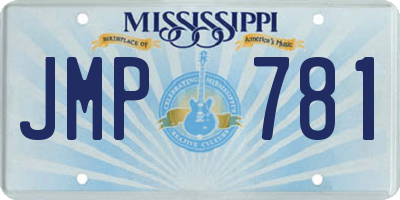 MS license plate JMP781