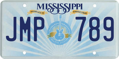 MS license plate JMP789