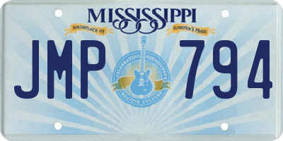 MS license plate JMP794