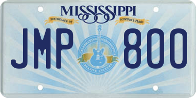 MS license plate JMP800
