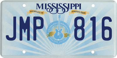 MS license plate JMP816