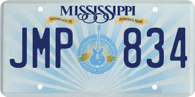 MS license plate JMP834
