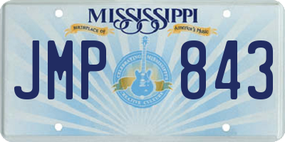 MS license plate JMP843