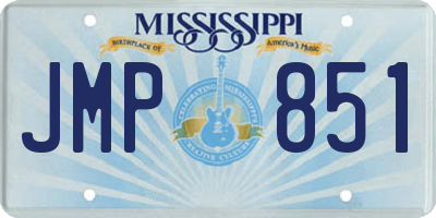 MS license plate JMP851