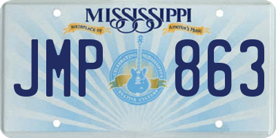 MS license plate JMP863