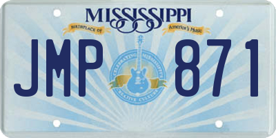 MS license plate JMP871