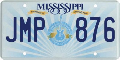MS license plate JMP876
