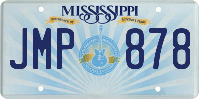 MS license plate JMP878