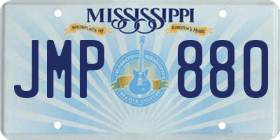 MS license plate JMP880