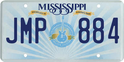 MS license plate JMP884