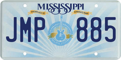 MS license plate JMP885