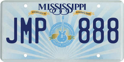 MS license plate JMP888