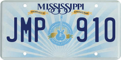 MS license plate JMP910