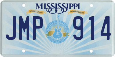 MS license plate JMP914